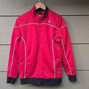 Jordan Red Front Zip Basketball Track Jacket XL 20